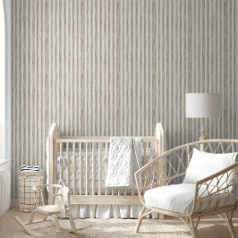 Rustieke Olijfgroene Aquarel Streepbehang Behang