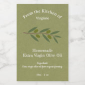 Rustieke Olijfolie Fles Label Sticker (Enkel label)