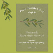 Rustieke Olijfolie Fles Label Sticker