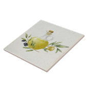 rustieke olijfolie fles tegeltje (Zijkant)