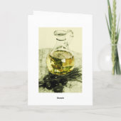 rustieke olijfolie wenskaart kaart (Achterkant)
