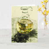 rustieke olijfolie wenskaart kaart (Gele Bloem)