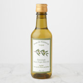 Rustieke Olijfoliefles Kraft Label Sticker (Voorkant)