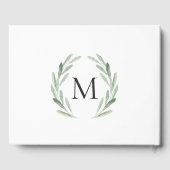 Rustieke Olijftak Krans Foto Huwelijk Gastenboek (Achterkant)