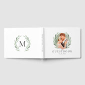 Rustieke Olijftak Krans Foto Huwelijk Gastenboek (Volledig)