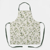 Rustieke Olijftak Mediterraan Patroon Schort (Voorkant)