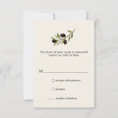 Rustieke Olijftak RSVP Kaart (Voorkant)