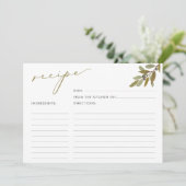Rustieke Olijven Script Vrijgezellenfeest Recept K Kaart (Staand voorkant)