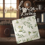 Rustieke Olijven Vintage Toscane Neutrale Waterver Tegeltje<br><div class="desc">Waterverf olijven & takken ontwerp in een faux achtergrond. 100% klanttevredenheid met "Zazzle" elke dag.</div>