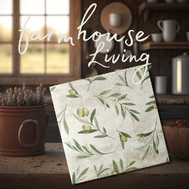 Rustieke Olijven Vintage Toscane Neutrale Waterver Tegeltje