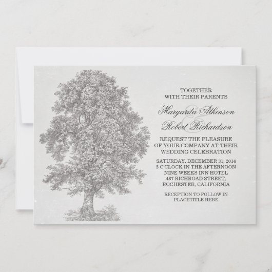 rustieke oltree bruiloft uitnodigingen (Voorkant)