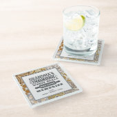 Rustieke oma-maaltijden worden herinneringen glazen onderzetter (Schuin)