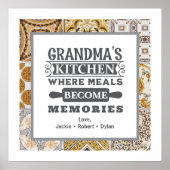 Rustieke Oma Maaltijden Worden Herinneringen Poste Poster (Voorkant)