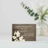 Rustieke Omheining & Dogwood Blooms Bruiloft Enclo Informatiekaartje (Staand voorkant)