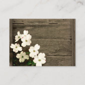 Rustieke Omheining & Dogwood Blooms Bruiloft Enclo Informatiekaartje (Achterkant)