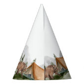 Rustieke One Happy Camper Forest Beer 1e Verjaarda Feesthoedjes (Achterkant)