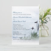 © Rustieke ongerepte Lakeside Wedding Custom Kaart (Staand voorkant)