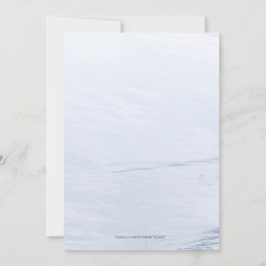 © Rustieke ongerepte Lakeside Wedding Custom Kaart (Achterkant)