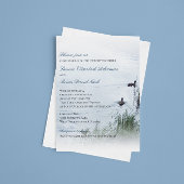 © Rustieke ongerepte Lakeside Wedding Custom Kaart