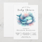 Rustieke Online Walvis Baby Shower Kaart (Voorkant / Achterkant)