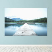 Rustieke ontsnapping – Meerwanddock Sereniteit Canvas Afdruk (Insitu (Houten vloer))