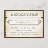  rustieke ontvangstkaarten - Tickets Informatiekaartje (Voorkant)