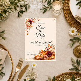 Rustieke Oogst Bruiloft Save The Date