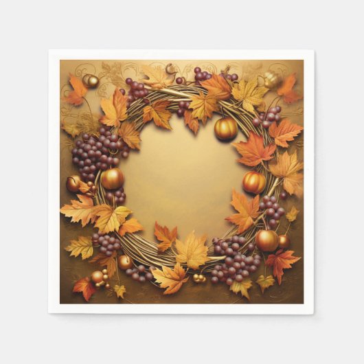 Rustieke oogst: kransoogst servet (Voorkant)