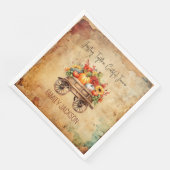 Rustieke oogst servet Thanksgiving op maat (Hoek)