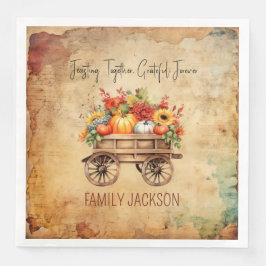 Rustieke oogst servet Thanksgiving op maat