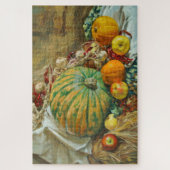 Rustieke oogst stillevens met pompoenen en appels legpuzzel (Verticaal)