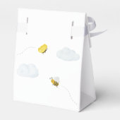 Rustieke Ooievaar met Bee & Vlinder Meisje Baby sh Bedankdoosjes (Achterkant)