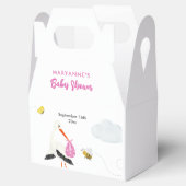 Rustieke Ooievaar met Bee & Vlinder Meisje Baby sh Bedankdoosjes (Geopend)