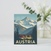Rustieke Oostenrijk Mountain Cabin Briefkaart (Staand voorkant)