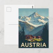 Rustieke Oostenrijk Mountain Cabin Briefkaart (Voorkant / Achterkant)