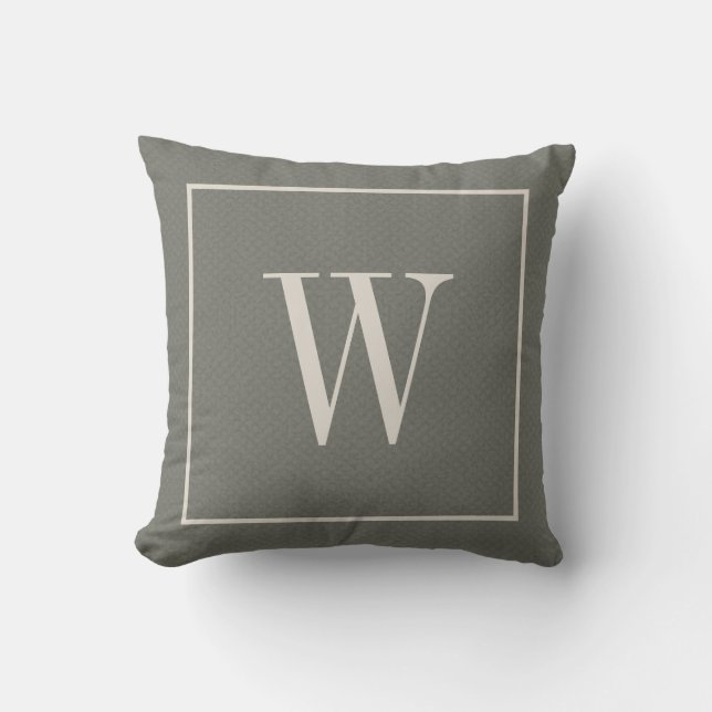 Rustieke op maat gemaakte monogram initiaal chic g kussen (Voorkant)