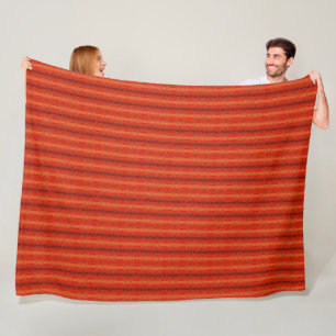 Rustieke oranje Azteekse patroon deken 152 x 203 c