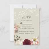 Rustieke Oranje bruiloft RSVP Kaart (Voorkant)