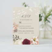 Rustieke Oranje bruiloft RSVP Kaart (Staand voorkant)