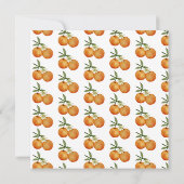 Rustieke Oranje Citrus Herfst Trouwuitnodiging (Achterkant)