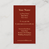 rustieke Oranje pompoen Visitekaartje (Achterkant)