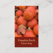 rustieke Oranje pompoen Visitekaartje (Voorkant)