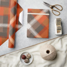 Rustieke Oranje Roestbruine Klei Plaid Patroon