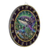 Rustieke Orka en Turtle Wall Art Dartbord (Voorkant Links)