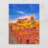 Rustieke oude binnenstad San Miguel de Allende Pai Briefkaart (Voorkant)