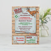 Rustieke Oude Bok Hertenjacht Verjaardagsfeestje Kaart (Staand voorkant)