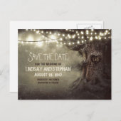 rustieke oude boom bewaar de datum briefkaarten (Voorkant / Achterkant)