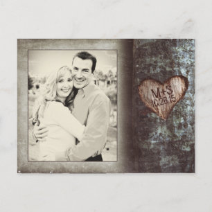 rustieke oude boom FOTO bewaar de datum briefkaart