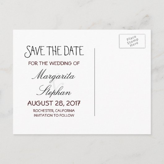 rustieke oude boom FOTO bewaar de datum briefkaart (Achterkant)