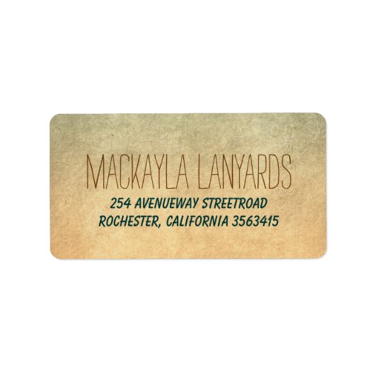 Rustieke oude bruiloft etiket (Voorkant)